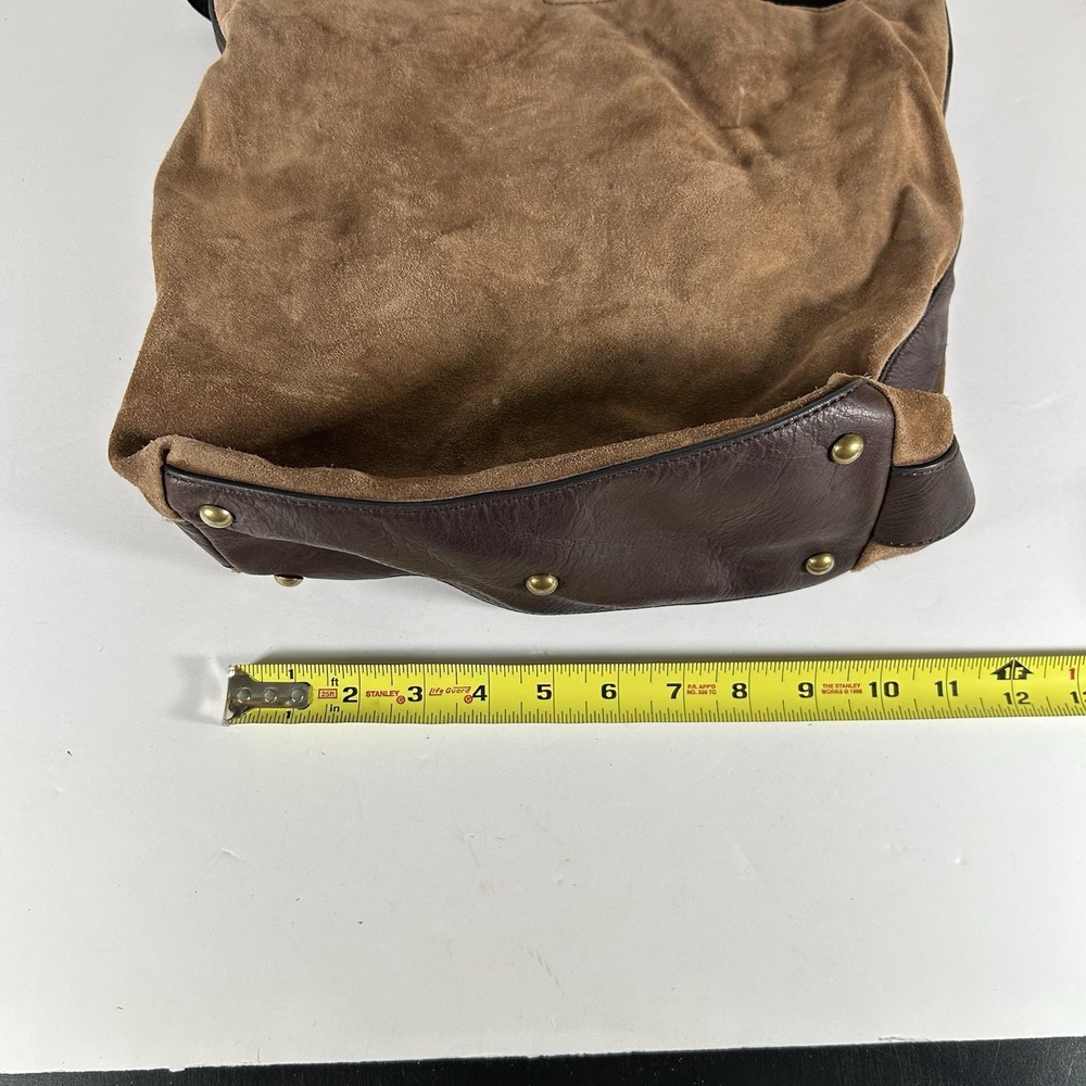 Frye Women's Purse Paige Hobo Tan Tote Bag Leather Suede Outdoor MSRP $358 - Picture 15 of 16